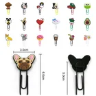 500 шт. Мультяшные ПВХ закладки для книг, животные, собака, кактус, авокадо, бумажные зажимы, офисные и школьные принадлежности, держатель для страниц, маркер для учителей, подарок