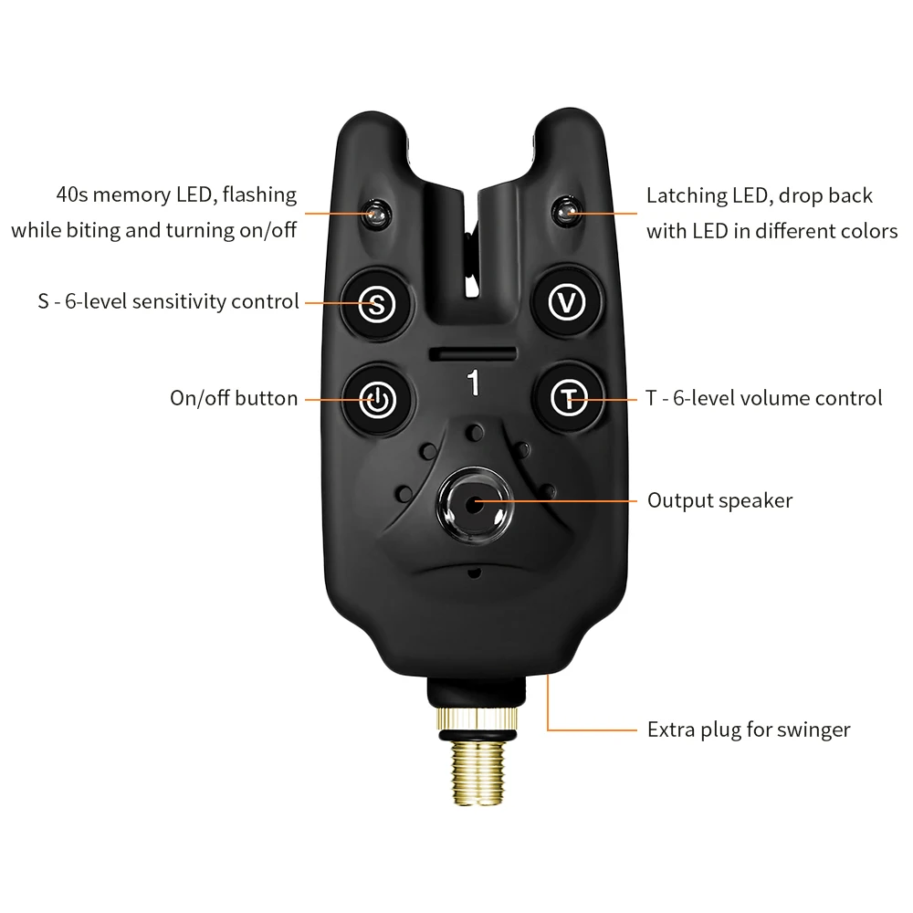 Беспроводной цифровой сигнализатор для ловли рыбы сигнализация рыбалки 4 с ЖК