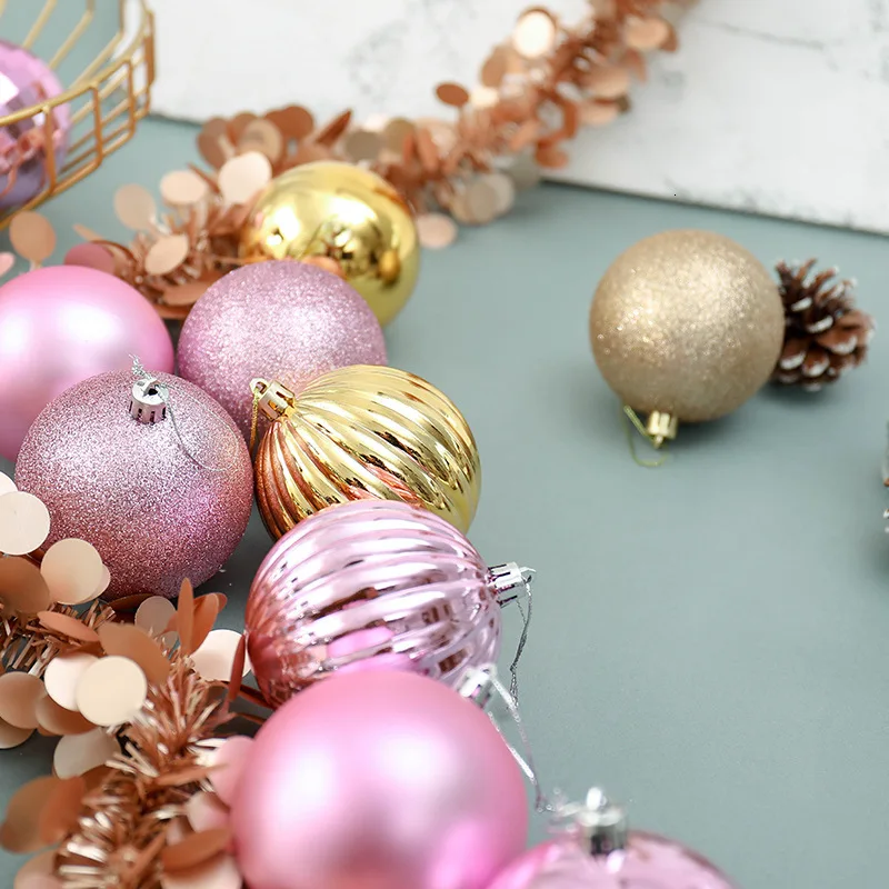 34 шт. елочный шар наборы для ухода за кожей 8 см 6 4 рождественские украшения