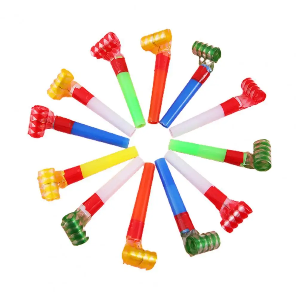 

100Pcs/Set Party Funny Whistle Little Toy Blowout Colorful Craft Sounding Birthday Party Blowout Noisemakers for Anniversary