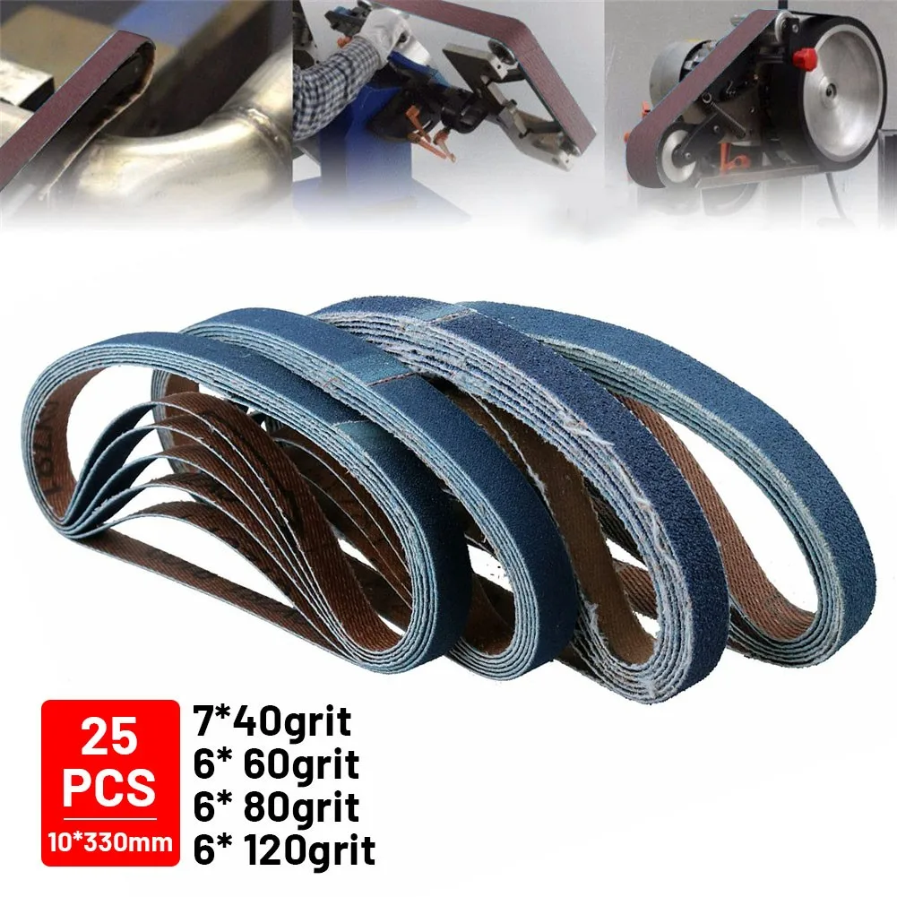 

Sander Sanding Belts Sanding Zirconium 10mm 330*10mm 40/60/80/120grit Air