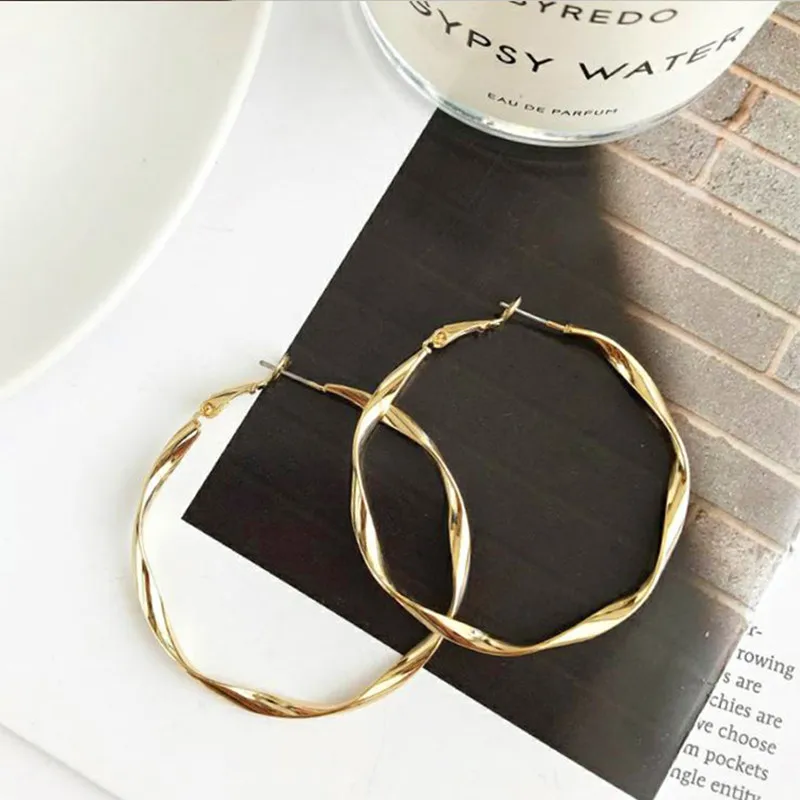 

Earrings for women circle oorbellen hangers statement chain pendientes largos tassel trendy geometric Euro-American crystal stud