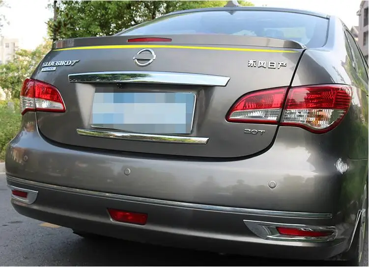 Для Nissan Bluebird Спойлер ABS Материал заднее крыло праймер задний спойлер для 2007 2012 Sylphy