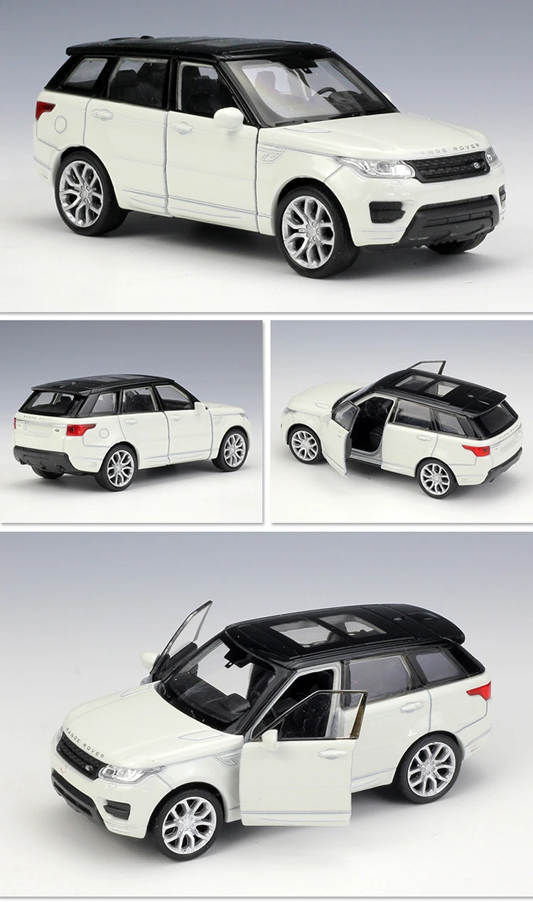 

WELLY Diecast Car 1:36 Scale Land Rover Range Rover Sport SUV Pull Back Model Car Metal Alloy Toy Car For Boy Gift Collection