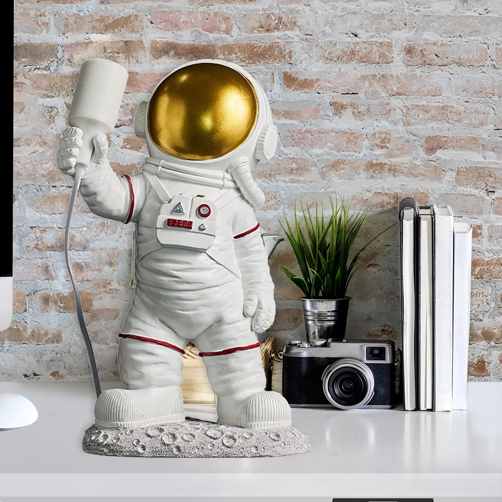 Настольная лампа в виде астронавта, модель ночного освещения, украшение из смолы для рукоделия, украшение для детской комнаты, ночсветильни...