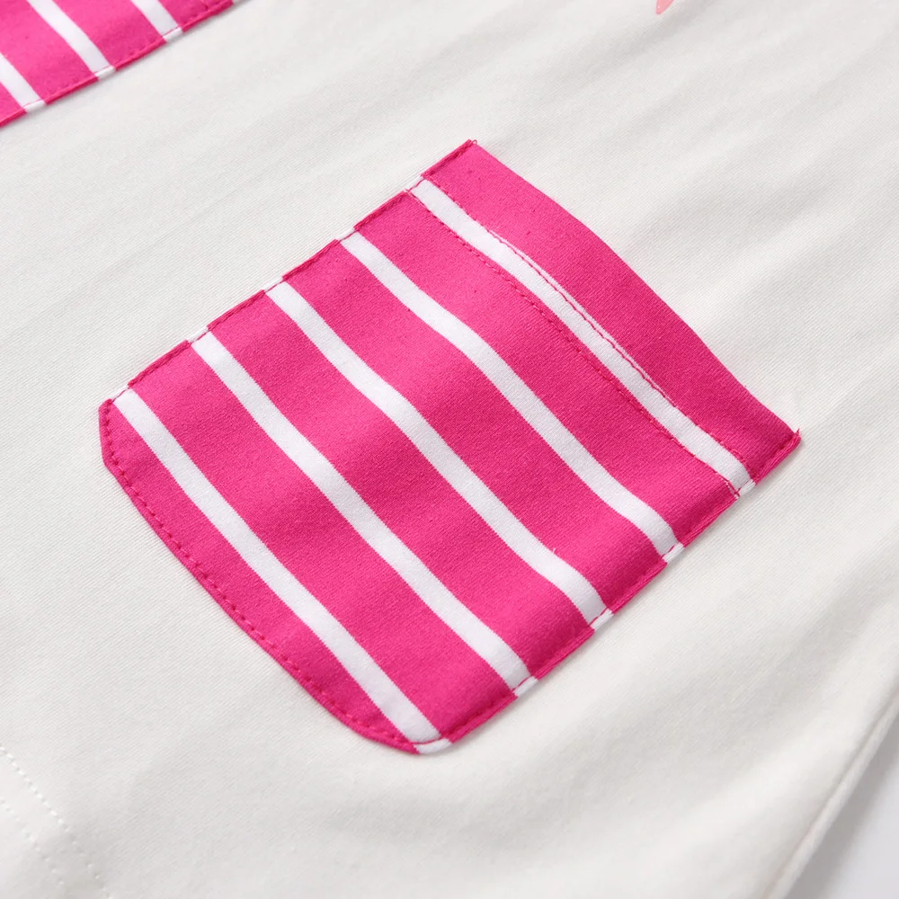 VIKITA-vestido informal a rayas con bolsillos para ni&ntilde;as, ropa de algod&oacute;n para ni&ntilde;os de 3 a 12 a&ntilde;os, con estampado de mariposa-3