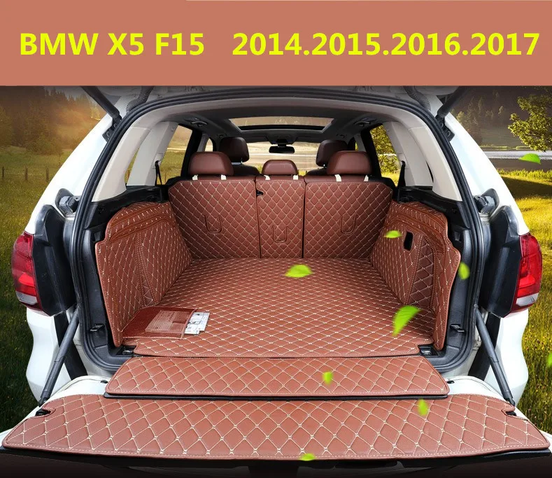 Коврики для багажника автомобиля кожаные коврики с вышивкой BMW X5 F15 2014.15.2016.2017|mat