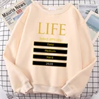 Мужской спортивный костюм с надписью Select Life Difficulty, свитшот с круглым вырезом и уличный сверхразмерный, осень 2020