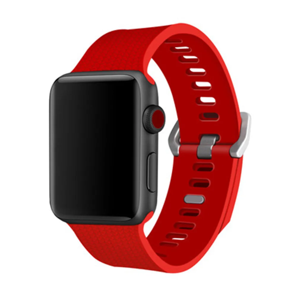 

Silicone Watch Strap for Apple Watch SE 6 5 4 Band 40mm 44mm Sport Pattern Bands Bracelet for IWatch Series 3 2 1 38mm 42mm