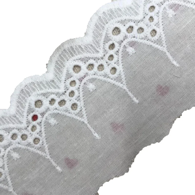 6 5 см ширина Горячая вышивка хлопок цветок кружевная ткань отделка Лента Сделай