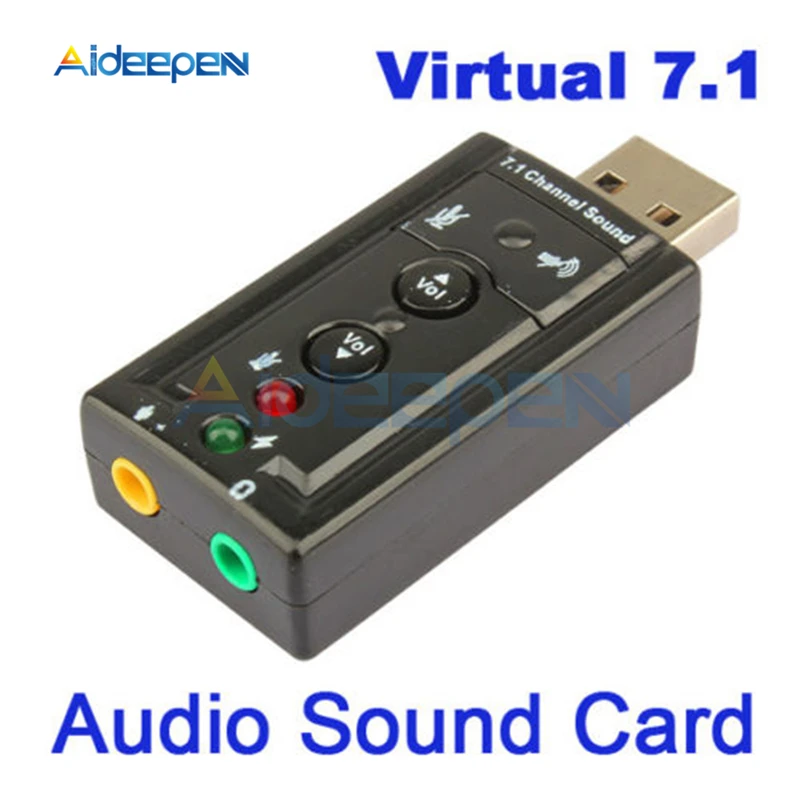

Mini USB 2.0 12Mbps External 7.1 Channel Audio Sound Card Adapter For PC Computer Windows 2000/XP/Server/2003/Vista/Linux/Mac