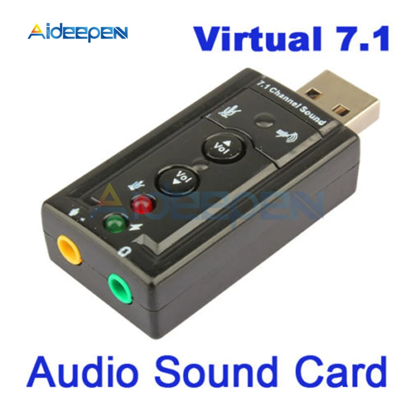 Мини USB 2 0 12 Мбит/с внешняя звуковая карта 7 1 каналов адаптер для ПК компьютера Windows