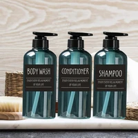 3pcs 500ml bathroom shampoo body soap bottle soap dispenser bottle set large capacity lotion press empty bottle