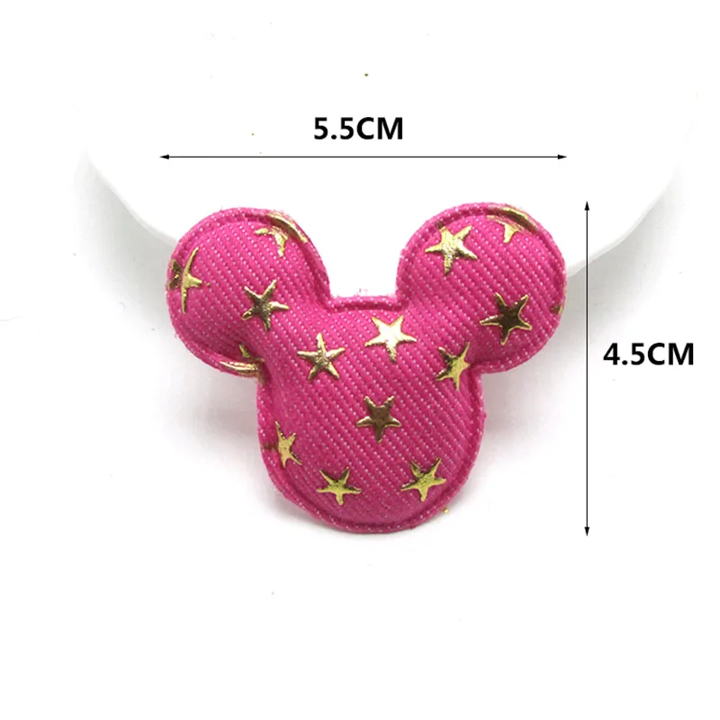 Mickey 12 шт. джинсовая Золотая печать Звезда сердце Микки Корона Форма аппликации для детей ремесла волос шляпа Декор Орнамент Аксессуары - Цвет: Mickey