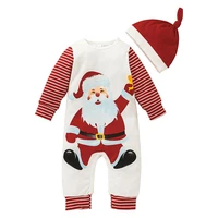 christmas baby clothes boy girl overalls patchwork baby hooded clothes festival party newborn jumpsuit for kids infant clothing