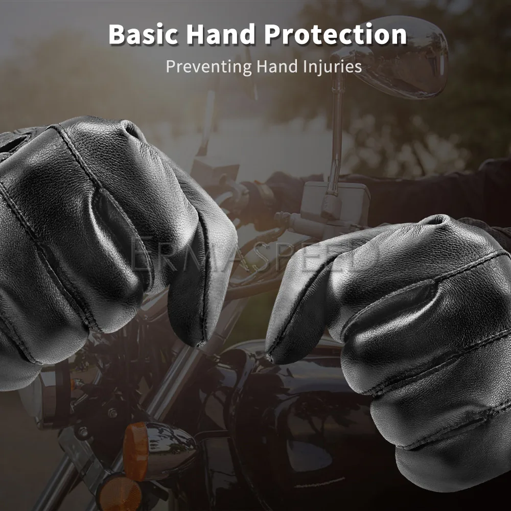 Зимние Мотоциклетные Перчатки из овечьей кожи водонепроницаемые теплые