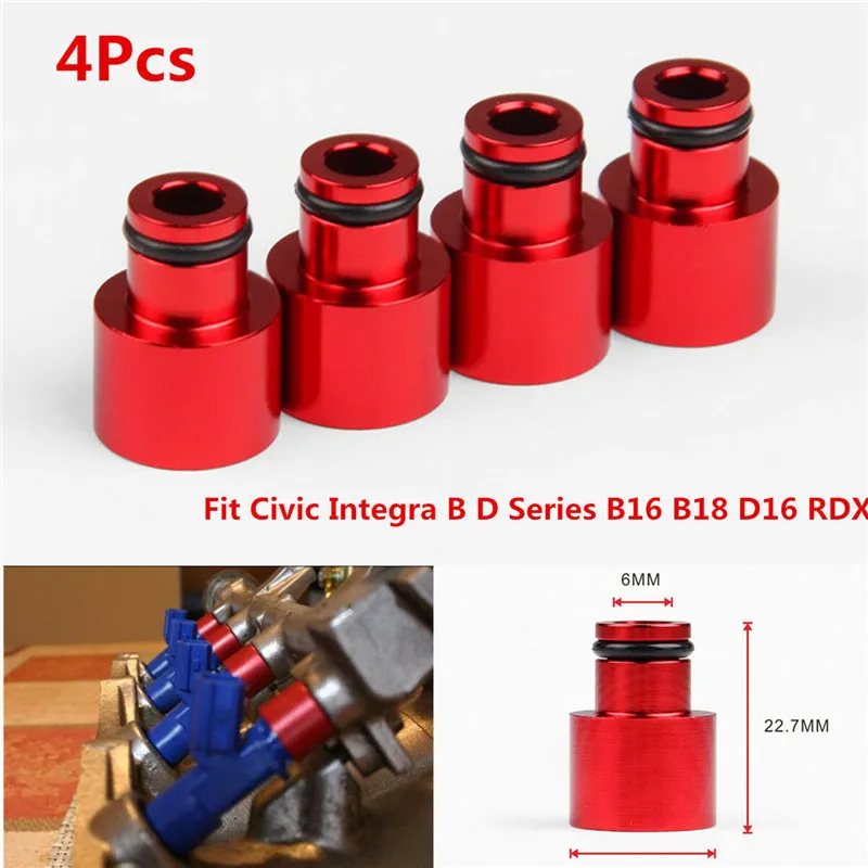 4 шт. топливный инжектор верхняя шляпа адаптеры подходят для Civic Integra B D серии B16 B18
