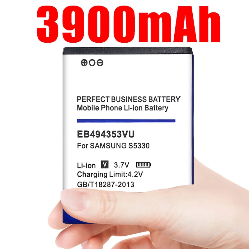 

Аккумулятор для Samsung Galaxy Mini S5750, S5570, S5250, S7230/e, S5330, C6712, S5578, I559, I339, 3900 мА · ч