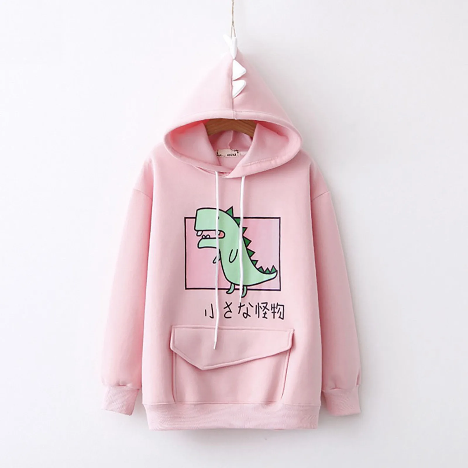 Hooded Sweatshirts Sweatshirt Women Casual Animal Cute Emo Dinosaur Shirt Hoodie Pocket Hoody Jumper Tops Outwear 2021sudaderas