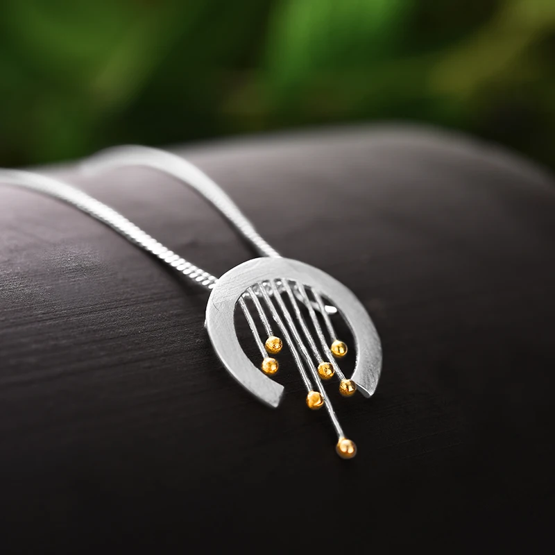 Женский кулон из серебра 925 пробы Lotus Fun, изящный винтажный кулон в восточном стиле в виде завесы ручного изготовления без цепочки