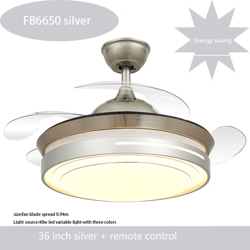 

Modern 36 inch summer high cost - effective invisible ceiling fan with lights remote control bedroom decor strong wind