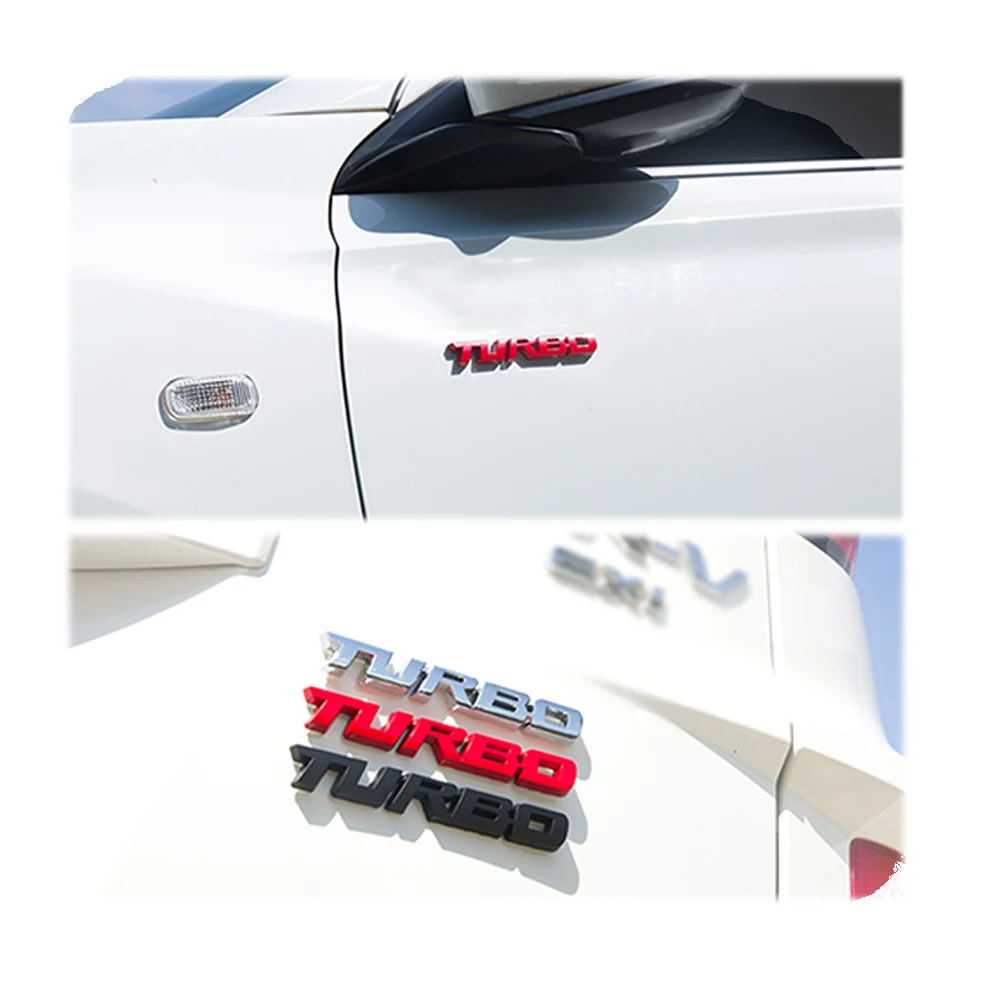 

3D Car Styling Sticker Metal TURBO Emblem Body Rear Tailgate Badge For Ford Focus 2 3 ST RS Fiesta Mondeo Tuga Ecosport Fusion