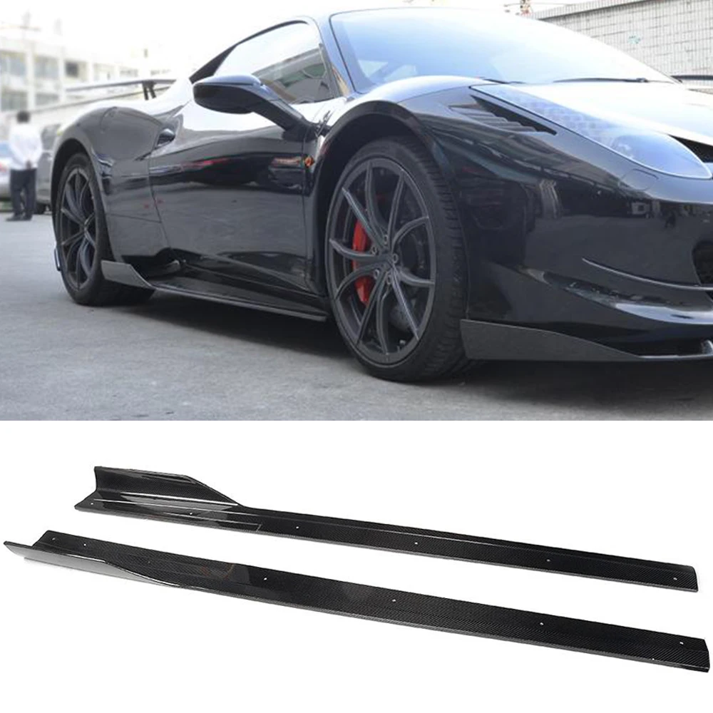Автомобильные боковые юбки из углеродного волокна удлинитель губ для Ferrari 458 Coupe