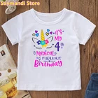 Детская футболка с графическим принтом, на день рождения