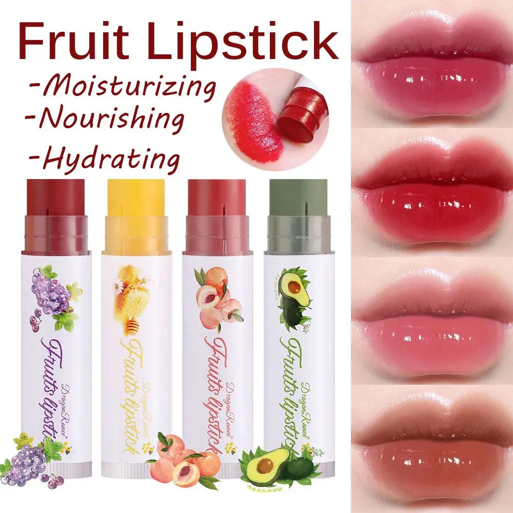

Fruit Lipstick Long-lasting Moisturizing Lipstick Nourishing Lip Balm Makeup Color Change Lipstick Cosmetic Hydrating Jelly Lips