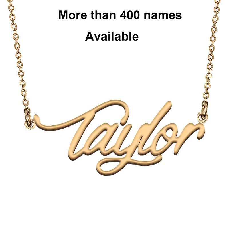 

Cursive Initial Letters Name Necklace for Taylor Birthday Party Christmas New Year Graduation Wedding Valentine Day Gift