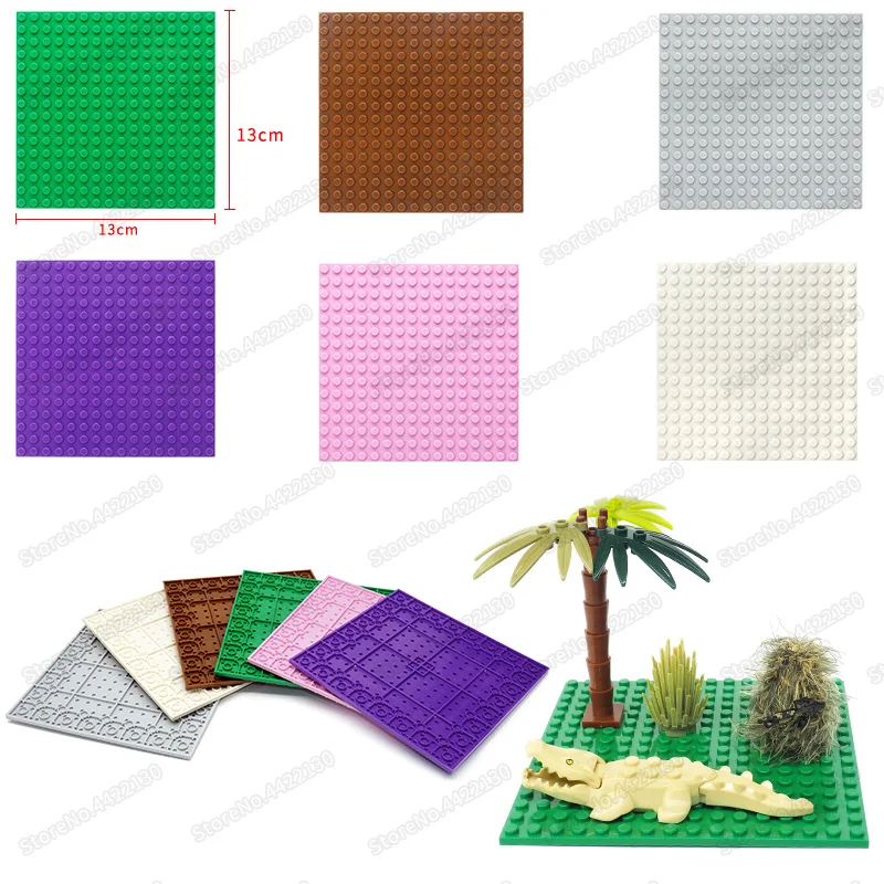 Нижняя пластина 16x16 точек строительный блок Moc военные Минифигурки технология