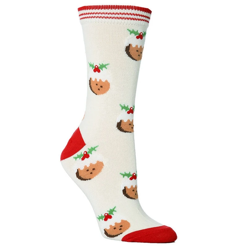 

6 Pairs Fashion Plush Women's Christmas Socks Cute Casual Cartoon Print Sleeping Socks Warm Socks