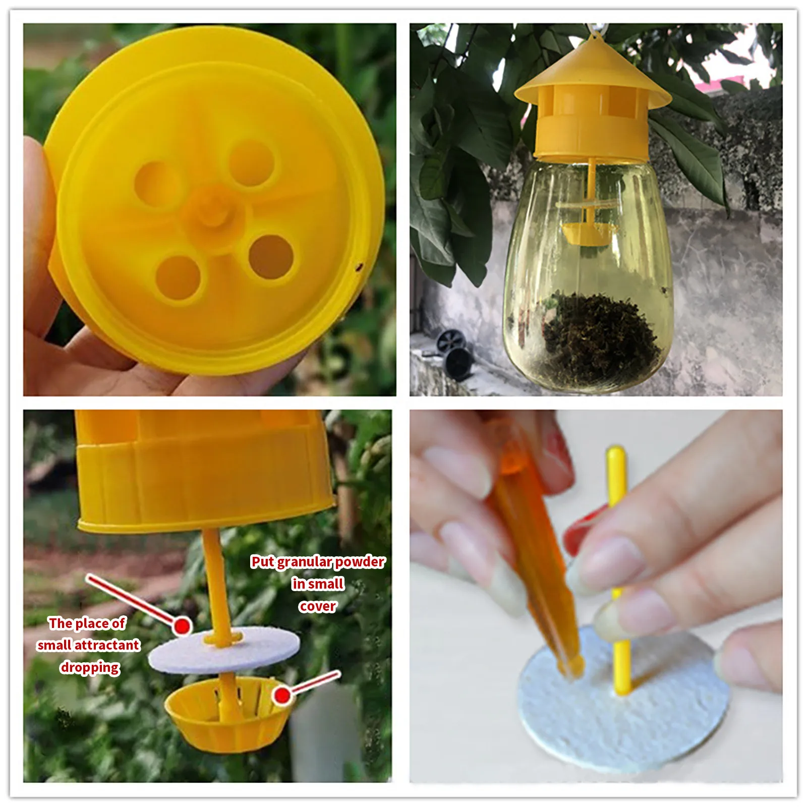 2 шт. ловушка для ОС фрукты муха насекомое висит Мёд Ловец убийца без яда Висит