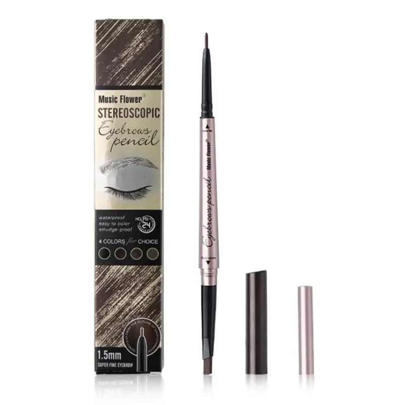 

4 Colors 1pcs Eyebrow Pencil Double Ended Microblading Waterproof Eyebrow Makeup Pen Waterproof And Long Lasting No Skidding
