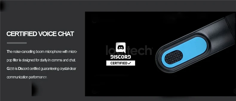 Оригинальные Игровые наушники logitech G233 Conpatible с ПК/PS4/смартфонами и накладками гарнитура с проводным управлением для всех геймеров Microph