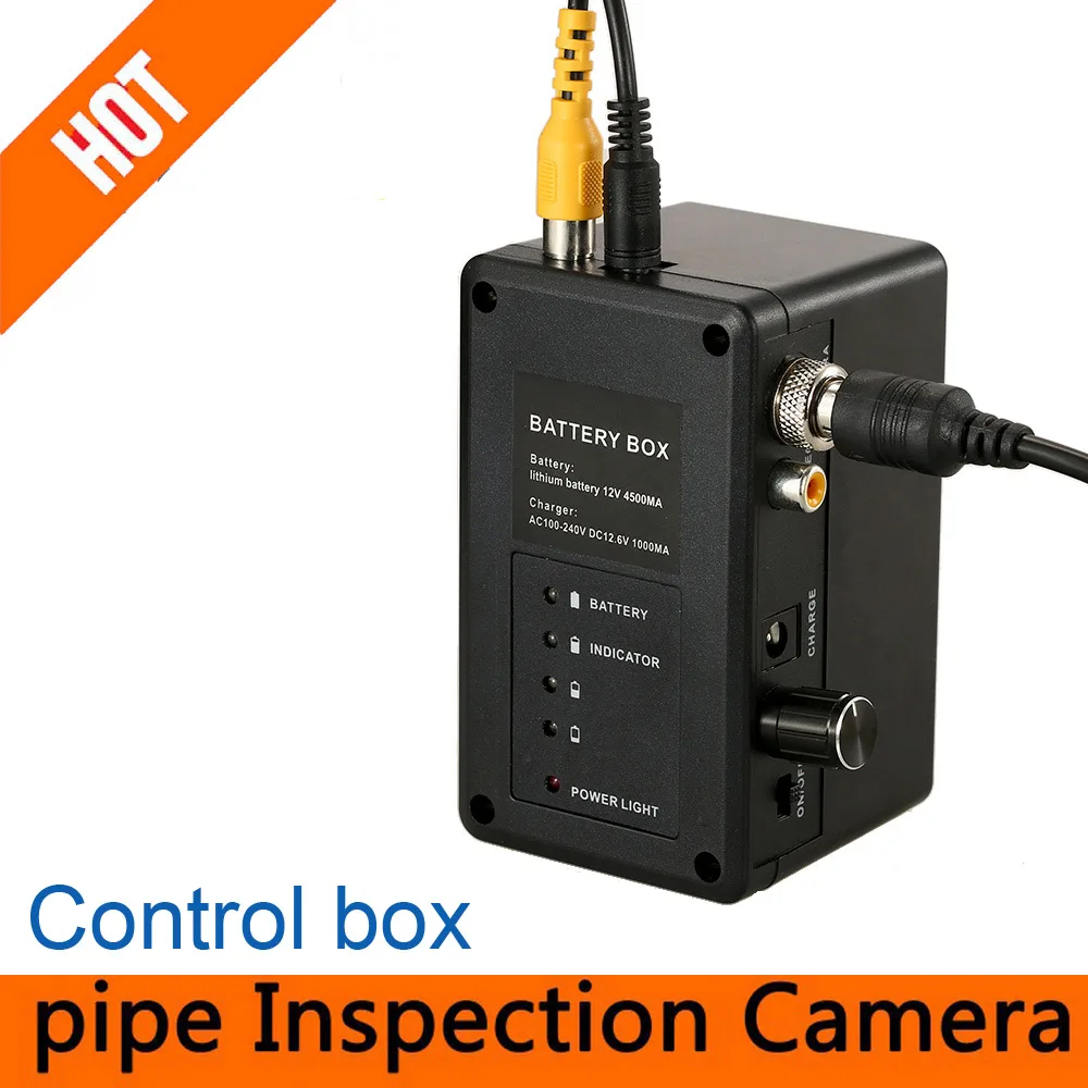 Control box with battery for Industrial Sewer Pipe Pipeline Inspection Underwater Camera