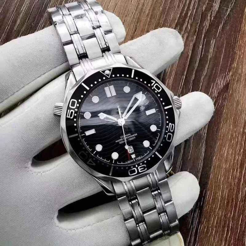 

Men's Mechanical Watch for Men Automatic Watch Luxury OM Logo Self Winding Mens Watch Stainless Steel Watch Relojes Para Hombre