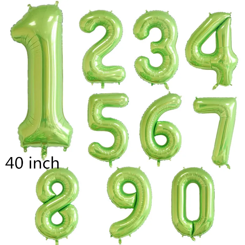 Набор фольгированных гелиевых воздушных шаров 12 дюймов 15 шт. 40 номер 1 2 3 4 5 6 7 8 9