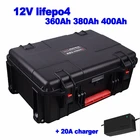 Lifepo4 литий-железо-фосфатных аккумуляторов 12v 360Ah 380Ah 400ah батарея для UPS для фотоэлектрической солнечной батареи двигателя EV троллингового мотора + 20A зарядное устройство