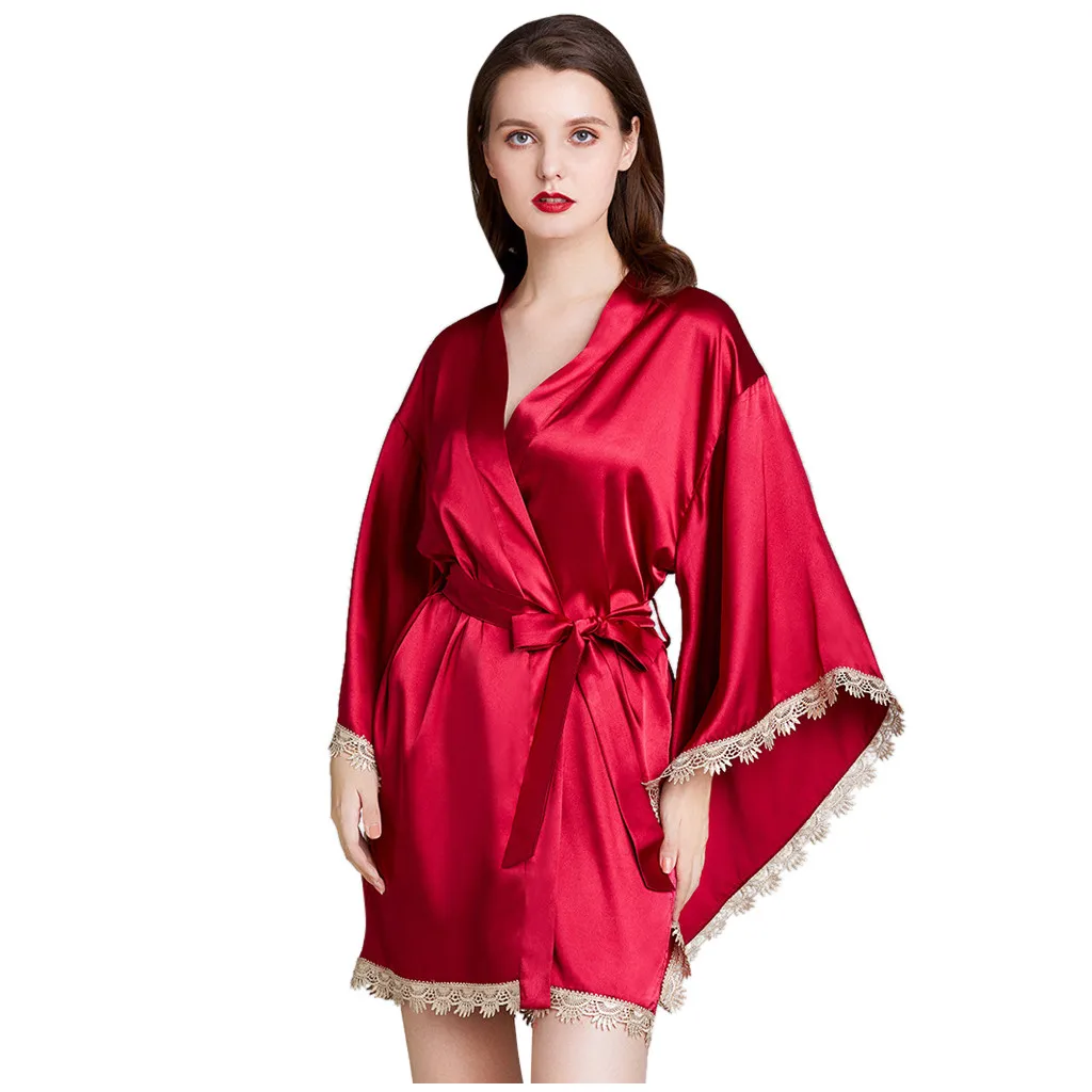 Одежда для сна халаты новинка 2020 модное женское нижнее белье с имитацией шелка
