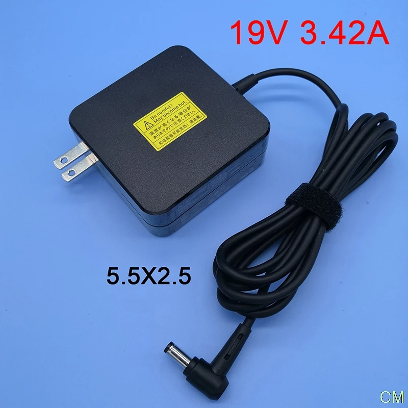 

US 19V 3.42A 65W 5.5X2.5mm AC Charger Laptop Adapter ADP-65DW For ASUS