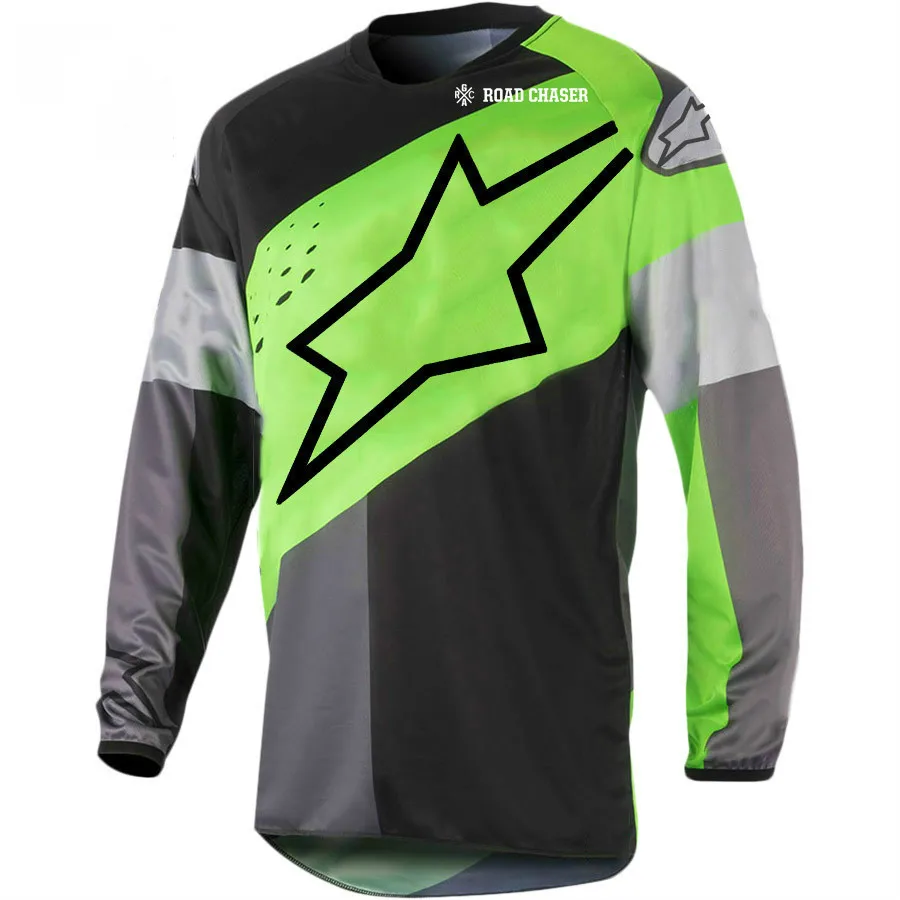 Мужские майки с длинным рукавом для мотокросса горного велосипеда бездорожья