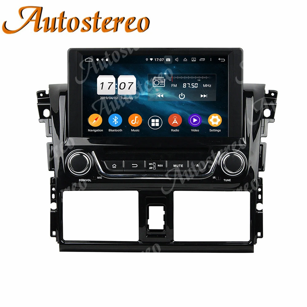 DSP Android 9 0 автомобильный DVD плеер GPS навигация для Toyota YARIS 2013-2015 головное устройство