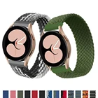 Ремешок нейлоновый для наручных часов, плетеный браслет solo loop для Samsung galaxy watch 4 46 мм 42 мм huawei watch gt 2, 20 мм 22 мм