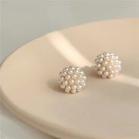 pearl flower lace earrings wild super fairy earrings feminized korean personality simple earrings exquisite fashion simple