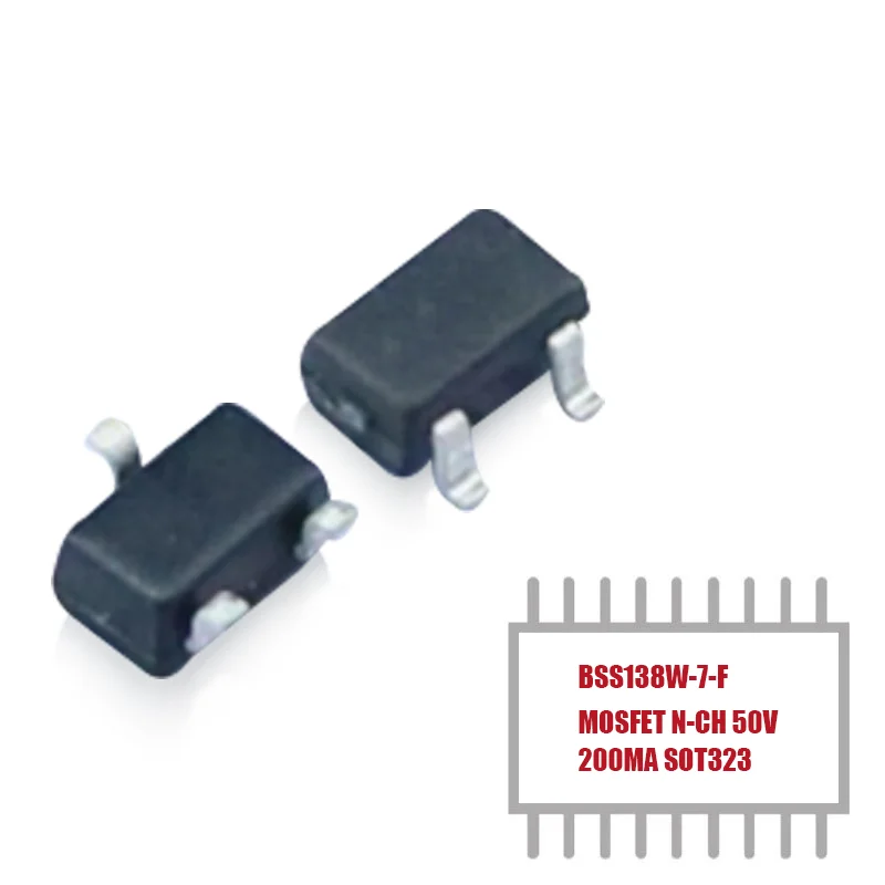 Дискретные полупроводниковые изделия 1 шт. BSS138W-7-F N-Channel 50 V 200mA (Ta) 200mW поверхностное