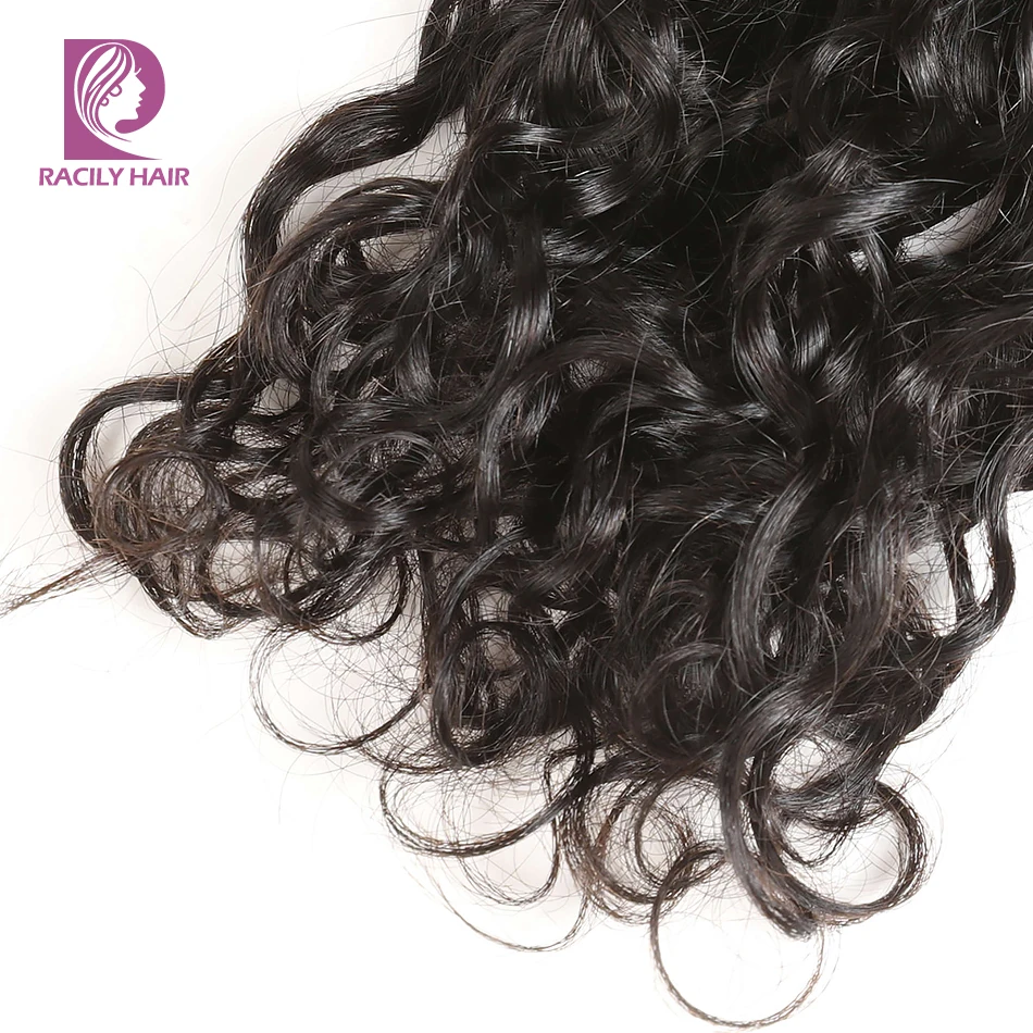 Racily волос бразильский воды волна 1/3/4 пряди 10-26 дюймов человеческие волосы пряди 1B натуральный черный Волосы remy плетение волос для наращивания