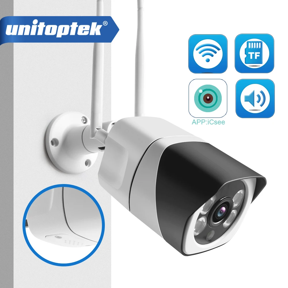 HD 5MP Wifi ip-камера ONVIF 1080P Беспроводная Проводная цилиндрическая камера видеонаблюдения наружная двухсторонняя звуковая карта TF слот Max 64G IR 20m P2P iCsee