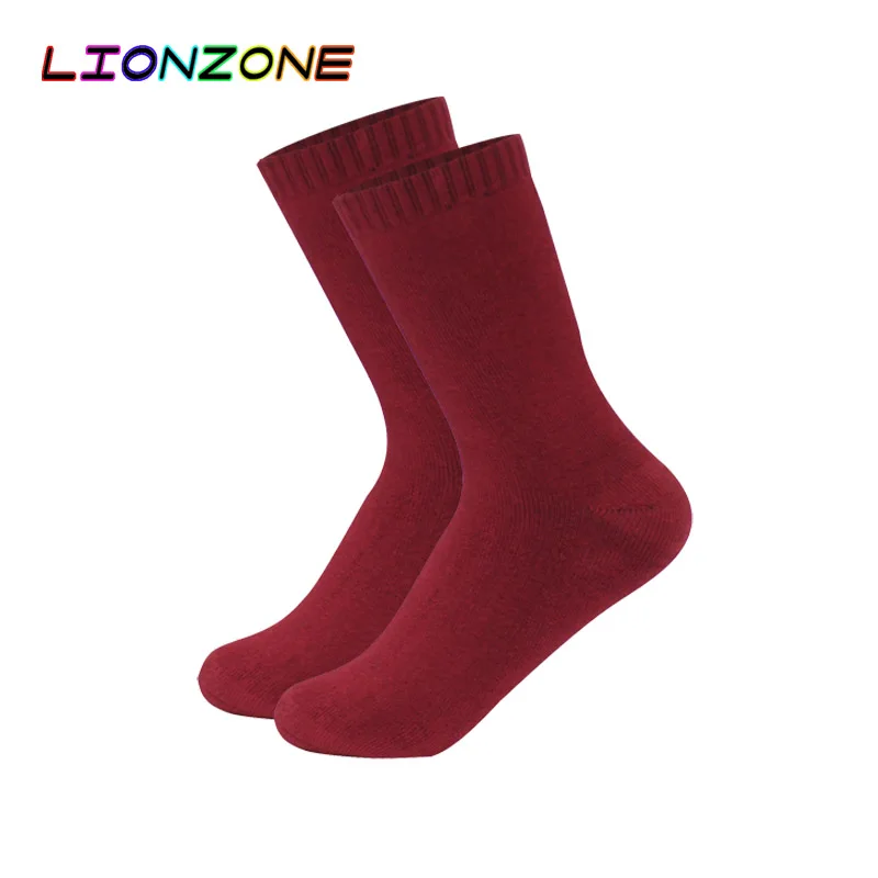 LIONZONE, высокое качество, плотные зимние теплые мужские носки, антибактериальные, гигроскопичные, дышащие, повседневные, бамбуковые носки