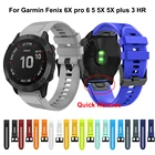 Умные аксессуары, 26 мм ремешок на запястье для Garmin Fenix 5X Plus 5 6 6X Pro 3HR, сменный быстросъемный силиконовый простой в установке Wirstband